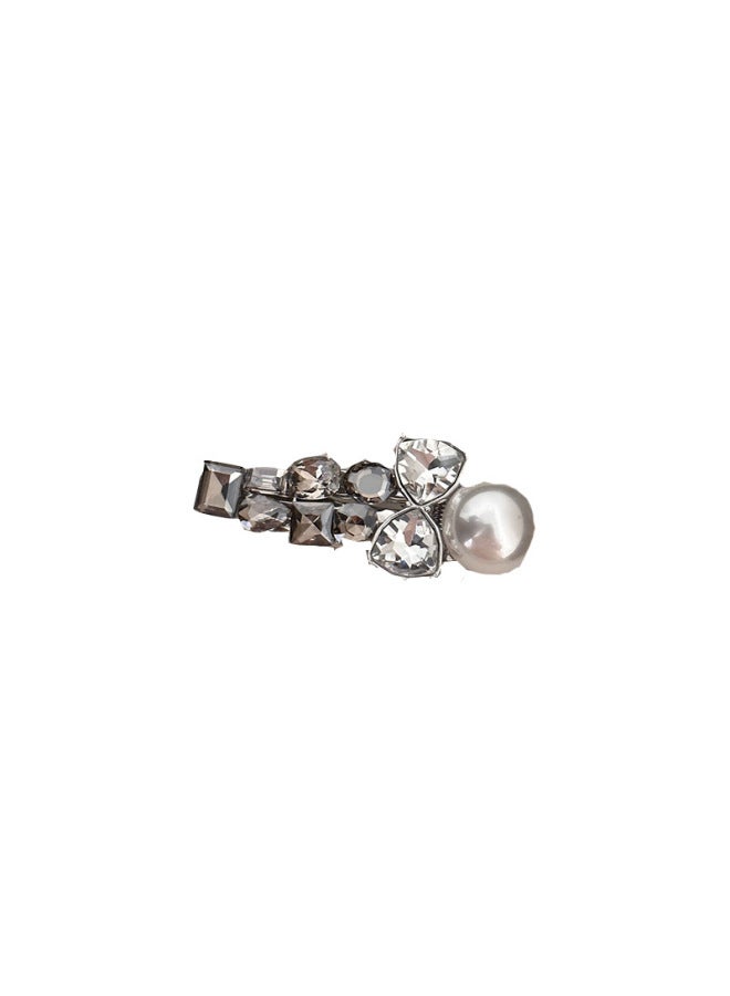 Shiny Big Rhinestone Heavy Industry Alloy Duckbill Clip Bright Pearl Sweet Temperament Side Clip High-grade Hairpin Side Clip Female - Image 5