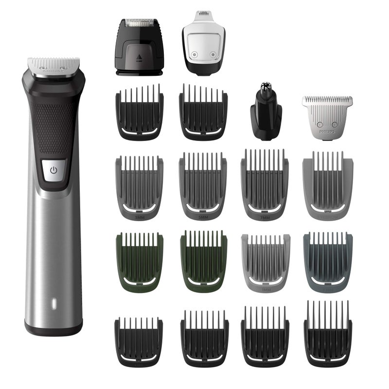 Norelco Philips Multigroomer All-in-One Trimmer Series 7000, 23 Piece Mens Grooming Kit, Trimmer for Beard, Head, Body, and Face, NO Blade Oil Needed, MG7750/49 - Image 1
