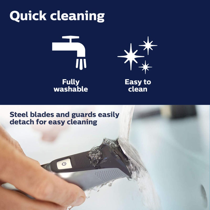 Norelco Philips Multigroomer All-in-One Trimmer Series 7000, 23 Piece Mens Grooming Kit, Trimmer for Beard, Head, Body, and Face, NO Blade Oil Needed, MG7750/49 - Image 3