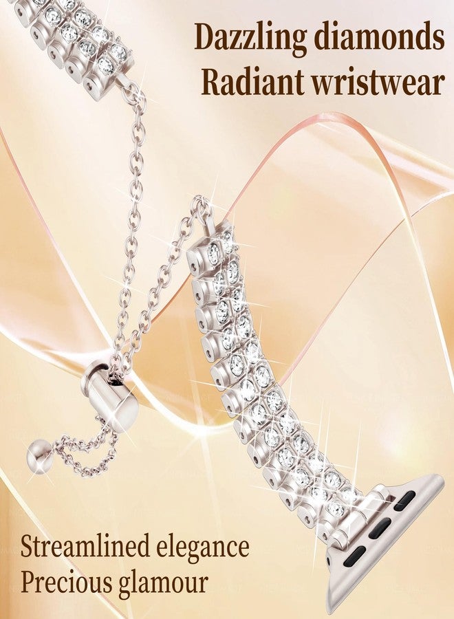 Mazuboho Slim Bling Band Compatible with Apple Watch Bands for Women 38mm 40mm 41mm 42mm 44mm 45mm 46mm 49mm, Dressy Metal Bands for Apple Watch SE Band Series 11 10 9 8 7 6 5 4 3 2 1, Ultra 3/Ultra 2/Ultra - Image 2