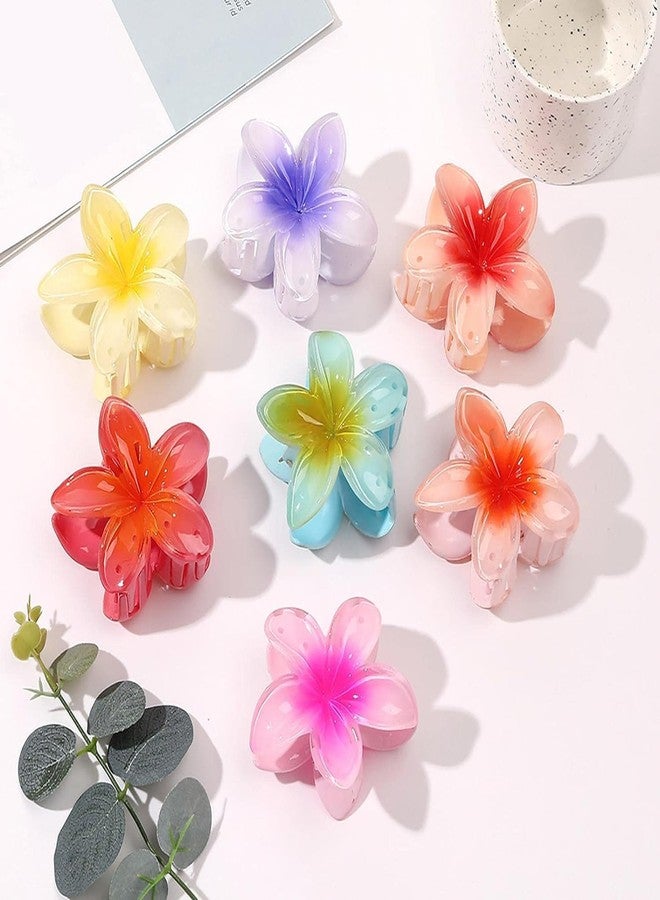 Flower Hair Clip Hawaiian Claw Clips For Women Aileam 2Pcs Cute Plumeria Clip For Hair Big Cute Flower Large Barrettes For Thick Thin Hair Accessories (Randomly Selected Colour)),Assorted - Image 1