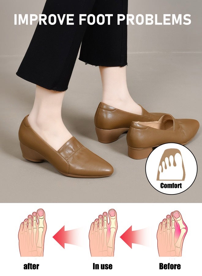 Corrective soft-soled leather women's shoes  - Image 2