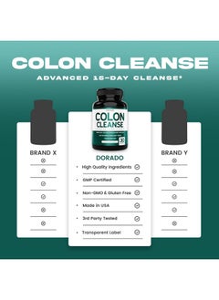 DORADO NUTRITION Colon Cleanse & Detox 15 Day Cleanse (30 Count) Intestinal Cleanse Pills & Probiotic for Gentle Laxative & Bowel Relief for Stomach Bloating & Gut Loss Support - Third Party Tested & Made in USA  - Image 4