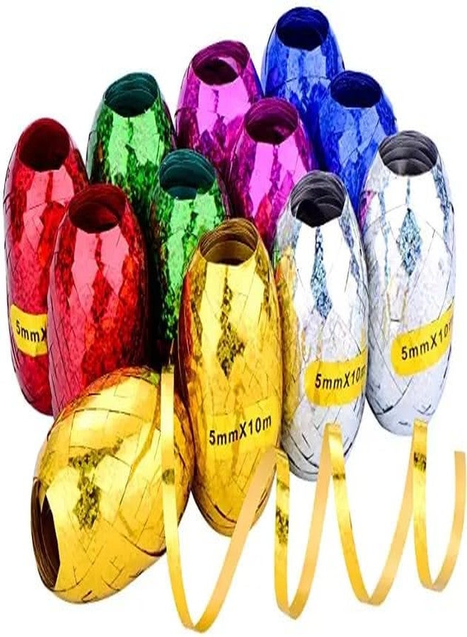 PartyToko Gold Balloon Ribbon for Decoration/Metallic Curling Ribbon Gold Ribbon for Balloon Decoration 6pcs - Image 1