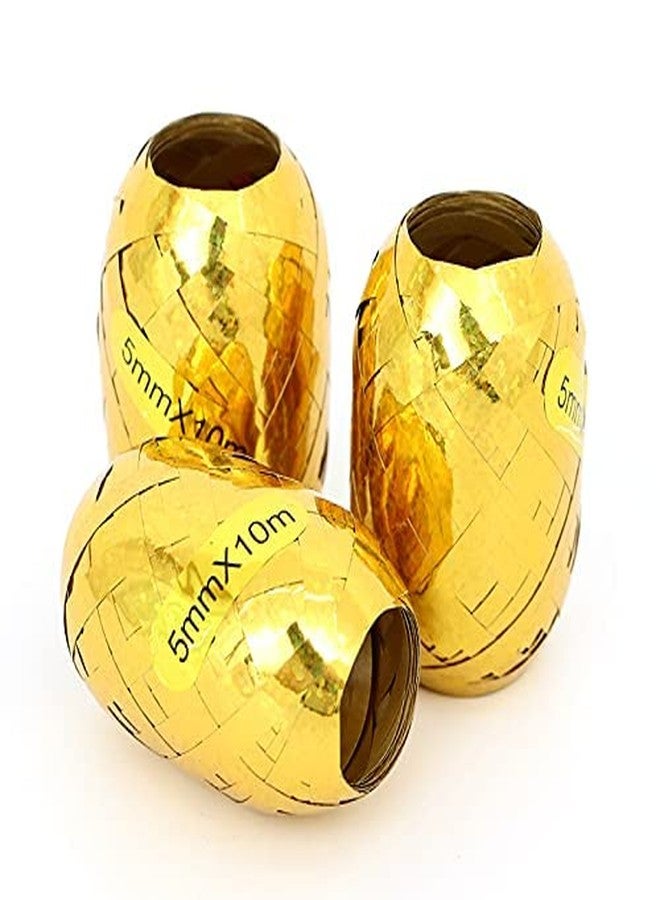 PartyToko Gold Balloon Ribbon for Decoration/Metallic Curling Ribbon Gold Ribbon for Balloon Decoration 6pcs - Image 2