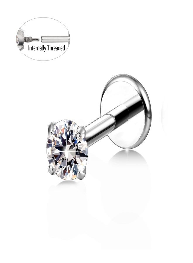 limerencia Pure Titanium Earing Stud for Sensitive Ear, F136 Implant Grade Flat Back Internally Threaded Stud Earring 18g for Cartilage/Tragus/Helix/Conch/Nose/Lip(3mm) - Image 3