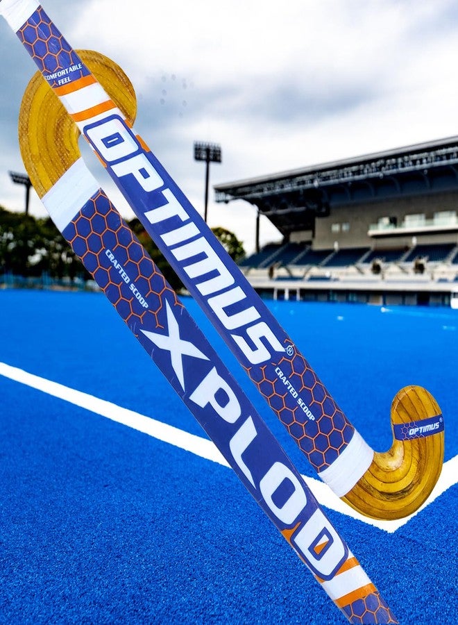 Optimus® Xplod 37 Inch Senior Hockey Stick Fiberglass with Laminated Head-with Tetron Cover - Image 1