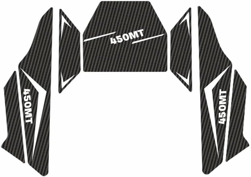 3D Dark Grey Anti Slip Motorcycle Fuel Tank Knee Grip Pad Sticker For MT450 450MT - Image 1