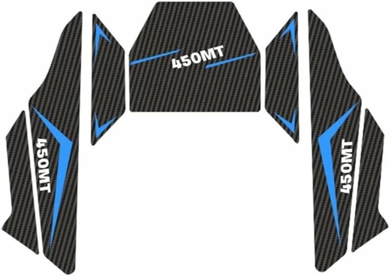 3D Dark Grey Anti Slip Motorcycle Fuel Tank Knee Grip Pad Sticker For MT450 450MT - Image 5