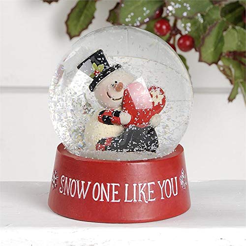 Blossom Bucket Snow One Like You Christmas Snow Globe with Snowman - Image 3