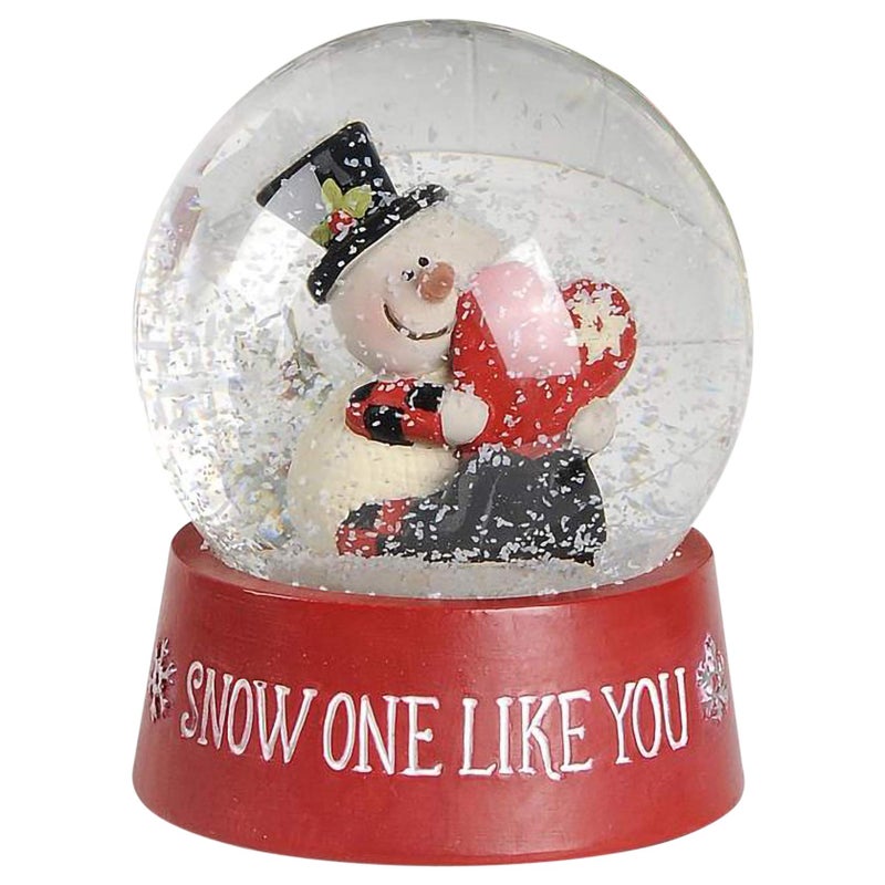 Blossom Bucket Snow One Like You Christmas Snow Globe with Snowman - Image 4