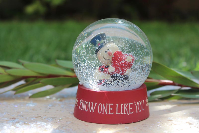 Blossom Bucket Snow One Like You Christmas Snow Globe with Snowman - Image 2
