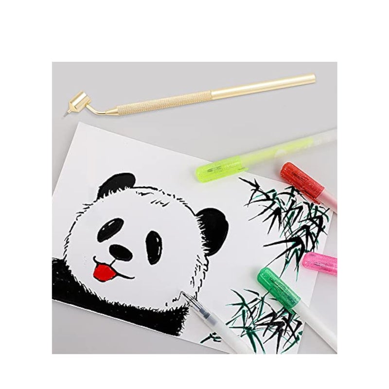 SOLARAE قلم رسم بخط مائل دقيق، علامات حرفية مائلة، قلم كاتب سائل، أقلام فنية من الألمنيوم الرجعي، أدوات رسم محمولة للطلاب والفنانين، لوازم الكتابة للخط الفني - Image 4