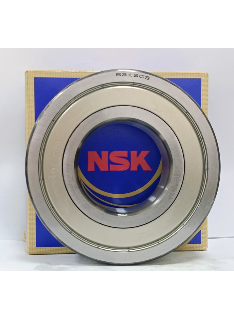 NSK رمان بلي أصلي  NSK 6315ZZC3E - محكم الغلق بمعدن من الجهتين - مق 75x160x37 ملم - أصلي صنع في اليابان - Image 1