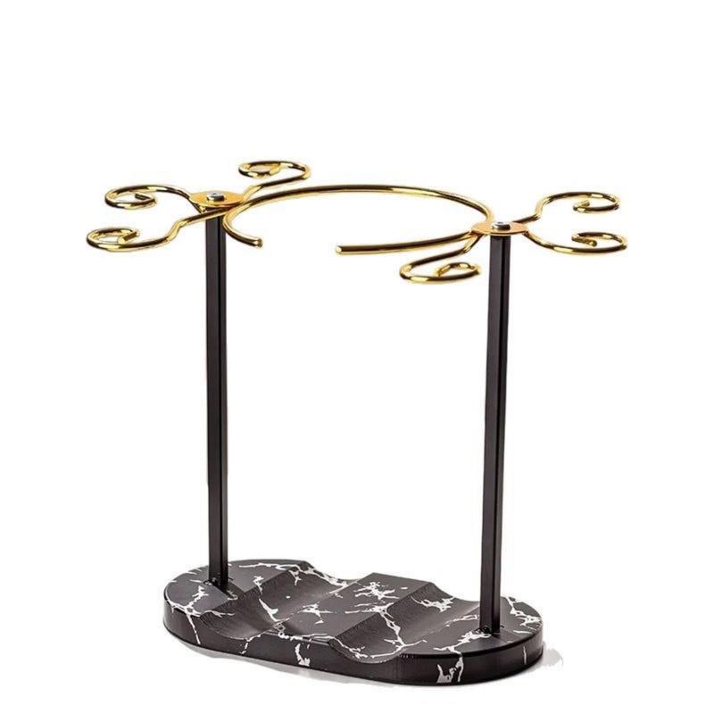 Homya Desktop Vertical Wine Glass Display Rack Kitchen Table Wine Cabinet Storage Wine Cooler + 2 Bottles 6 Wine Glasses, Premium Wine Racks - Image 2
