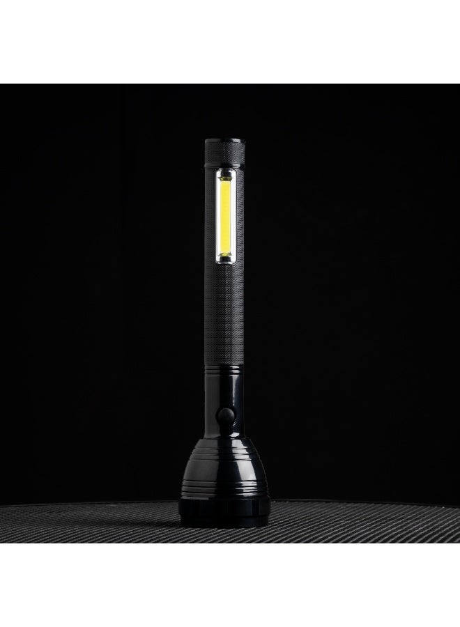 Krypton Rechargeable LED Torch Light KNFL5453 | COB Hi-Power LED | 3W LED & COB Light | 2-3 Hours Runtime | Compact & Lightweight | USB Rechargeable | Black | 2 Years Warranty - Image 2