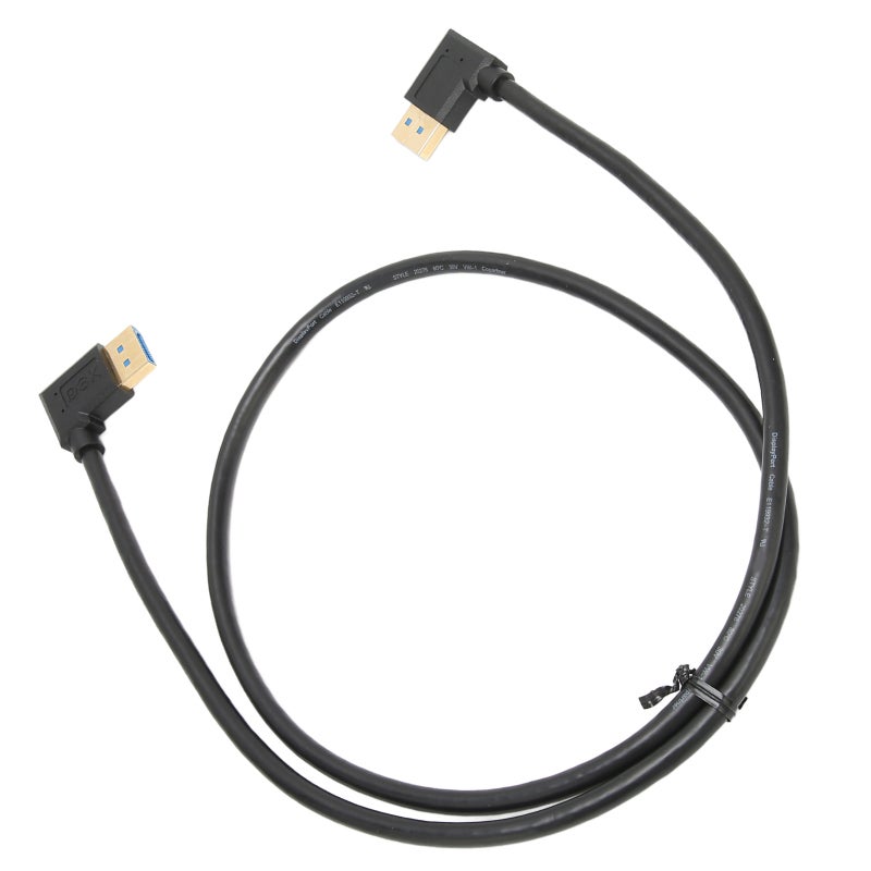 كابل DisplayPort 1.4 - كابل 8K بزاوية قائمة 90 درجة من ذكر DP إلى ذكر DP مع موصلات مطلية بالذهب للكمبيوتر والشاشة واللابتوب - Image 2
