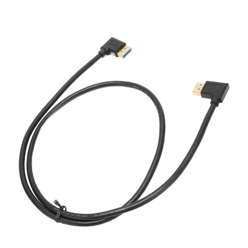 كابل DisplayPort 1.4 - كابل 8K بزاوية قائمة 90 درجة من ذكر DP إلى ذكر DP مع موصلات مطلية بالذهب للكمبيوتر والشاشة واللابتوب - Image 1