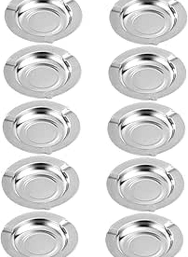 Stainless Steel Windproof Square Ashtray Set 10PCS for Indoor Outdoor Use - Image 1