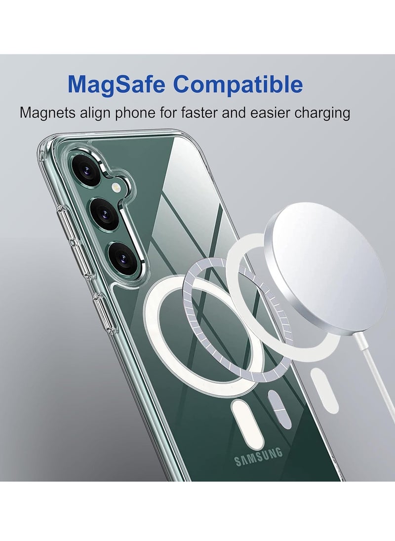 BORTONY - Samsung Galaxy S23 FE Case | Galaxy S23 FE Magsafe Case | Galaxy S23 FE Magnetic Case Hybrid Protective Hard Back Case Shockproof Frame Edge Bumper Slim Transparent Case for Samsung Galaxy S23 FE - Image 1
