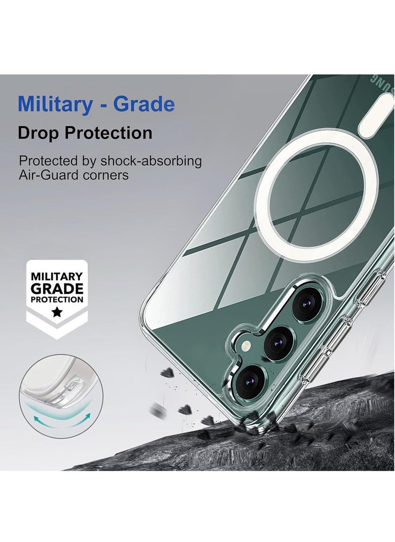 BORTONY - Samsung Galaxy S23 FE Case | Galaxy S23 FE Magsafe Case | Galaxy S23 FE Magnetic Case Hybrid Protective Hard Back Case Shockproof Frame Edge Bumper Slim Transparent Case for Samsung Galaxy S23 FE - Image 1
