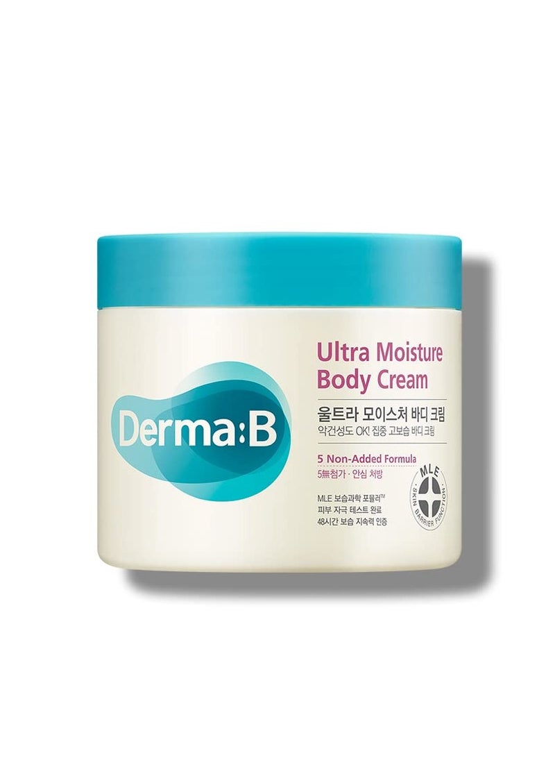 derma b Ultra Moisture Body Cream with Olive Oil and Allantoin, 48 Hour Lasting Skin Moisturization, 14.54 Fl Oz, 430ml  - Image 1