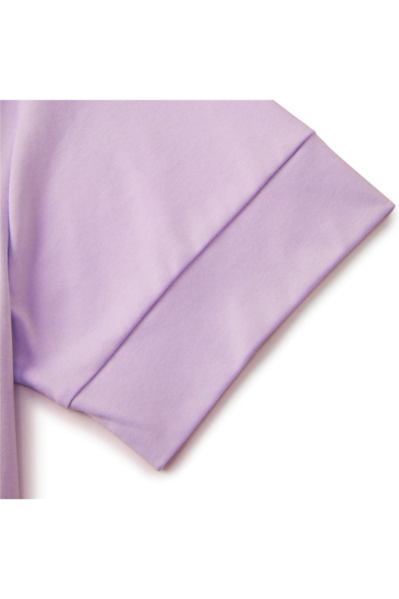 GIORDANO Purple Cotton Tee for Women - Image 4