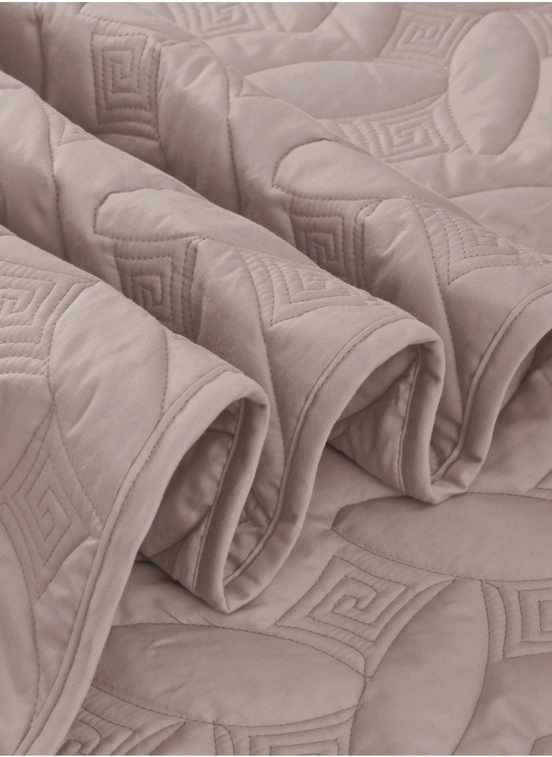Master Home Textile - 3Piece Cotton Bedspread Set Fits 120 x 200 cm Single Size Bed Single Size Compressed Comforter Set Elmira Series - Image 1