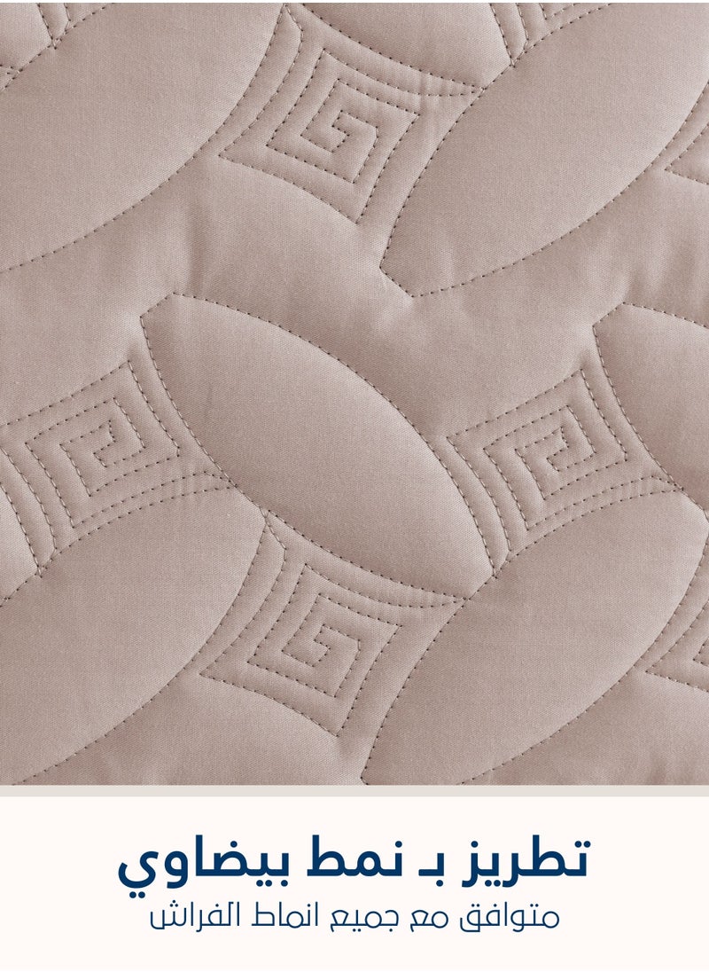 Master Home Textile - 3Piece Cotton Bedspread Set Fits 120 x 200 cm Single Size Bed Single Size Compressed Comforter Set Elmira Series - Image 1
