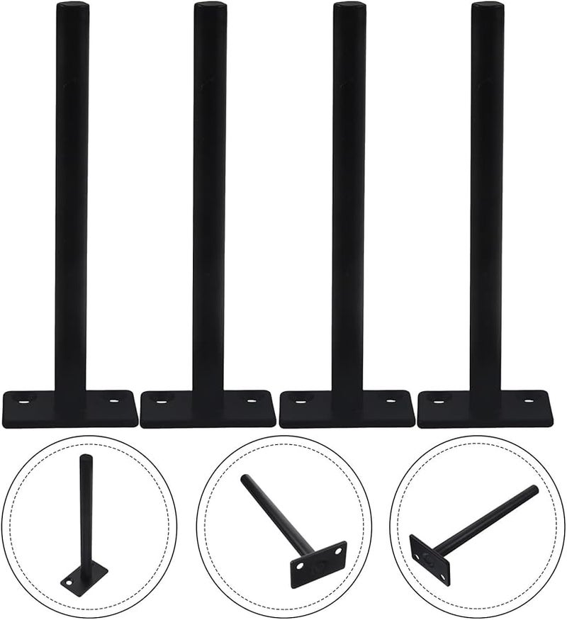 4 قطع من حوامل الأرفف المخفية الثقيلة، حوامل أرفف عائمة من الحديد بطول 12 بوصة - Image 5