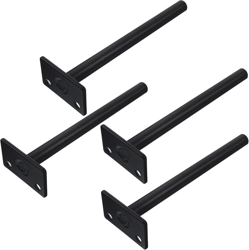 4 قطع من حوامل الأرفف المخفية الثقيلة، حوامل أرفف عائمة من الحديد بطول 12 بوصة - Image 1