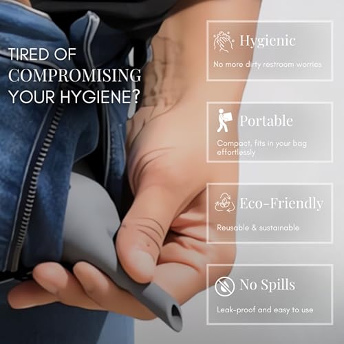 CIRCE CARE 2nd Gen SuAmiga Collapsible Female Urination Device Upgraded (Firm Top for Better Seal); Women Pee Funnel with Chic Waterproof Bag; Portable Female Urinal to Pee Standing Up (Size- Petite) - Image 4