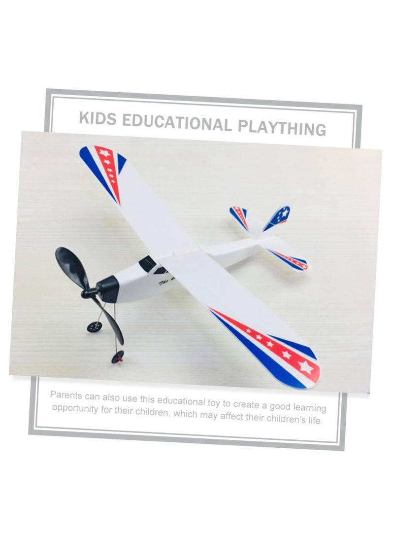 2Pcs Rubber Band Plane Glider Toy D Aircraft Model Airplane Gliders for Kids Planes Knight Fighter Powered 3D Plastic - Image 4