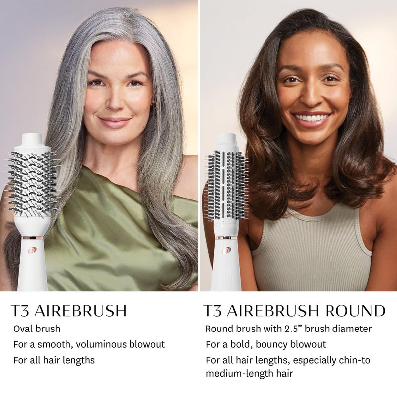 T3 AireBrush Round One Step Volumizing Hair Dryer Brush, Blow Dryer Brush for Fast Drying and Styling with Multiple Heat and Speed Settings, 2.5" Ceramic Round Brush and Cool Shot - Image 5