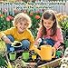 JOI MEW Kids Gardening Tools Set Garden Toys wWooden Handle Alloy RakeForkTrowel Watering CanGlovesTote BagPlant pots DIY Bookmark Kits Spring Summer Toy Outdoor Gift for Toddler Boy Girl - Image 4