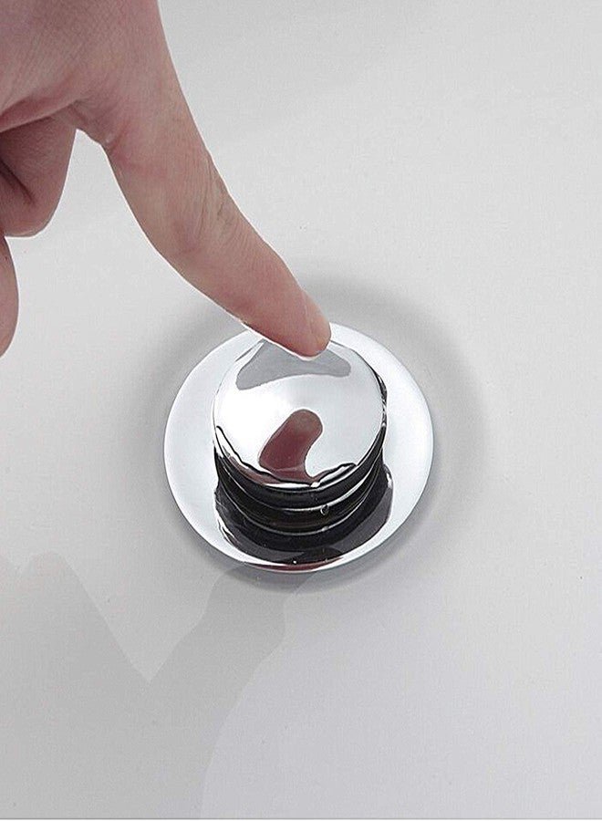 WALLMATE Finish Pop-up Brass Basin Drainer/Waste Coupling Waste Bathroom Wash Basin/Vessel Sink 4 Inch Full Threaded Pop Up 32 MM Flush Valve Faucet (Vessel Installation Type) (Silver) - Image 3