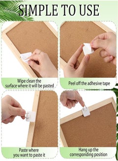 Generic Wall Plate Hanger Display Holder, 30 Pack Invisible Vertical Plate Holders Adhesive Picture Hanging Hooks Without Nails Plastic Sticky for Home Wall Art Photo Frame, 3 Size  - Image 3