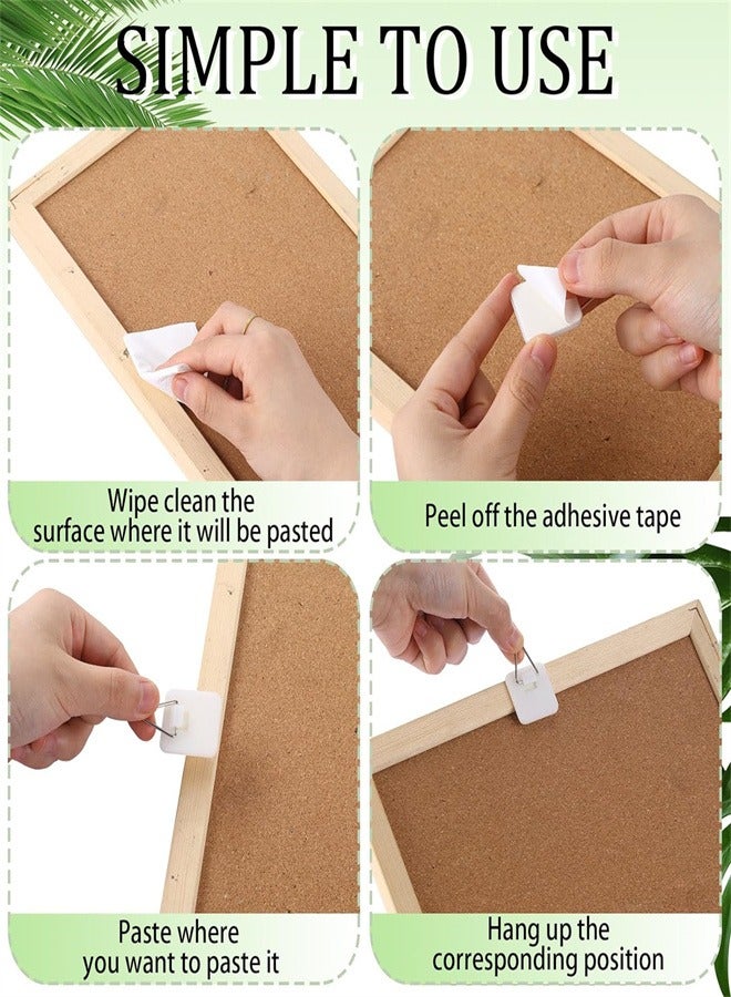 Wall Plate Hanger Display Holder, 30 Pack Invisible Vertical Plate Holders Adhesive Picture Hanging Hooks Without Nails Plastic Sticky for Home Wall Art Photo Frame, 3 Size  - Image 3