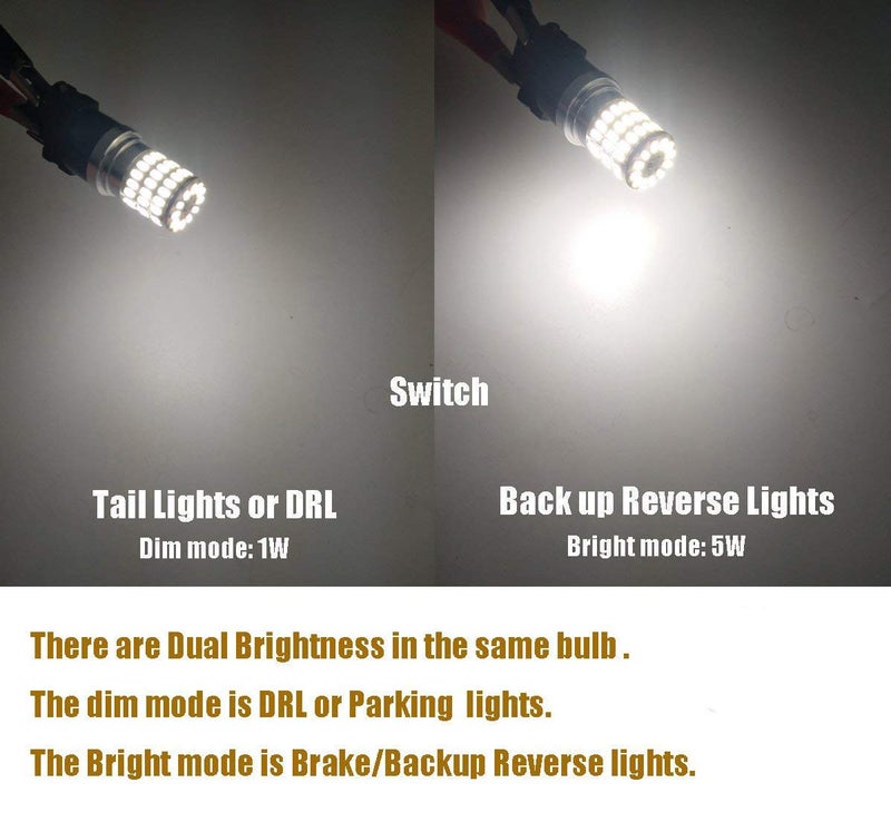 iBrightstar 9-30V Extremely Bright 1157 2057 2357 7528 BAY15D LED Bulbs Replacement for Back Up Reverse Lights or Tail Brake Lights, Xenon White - Image 3