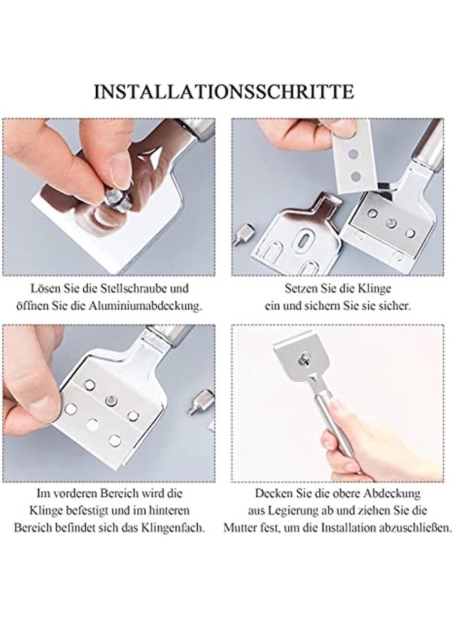 Stainless Steel Ceramic Hob Scraper with Replacement Blades High-Quality Glass Scraper Ceramic Hob Ceramic Hob Scratcher Reliable Scraper for Kitchen and Household  - Image 3