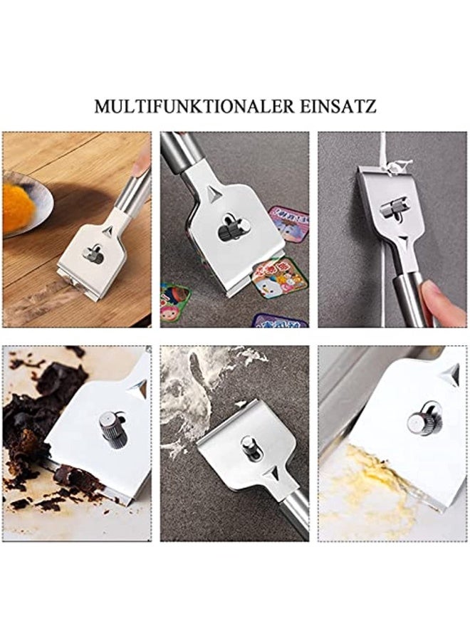 Stainless Steel Ceramic Hob Scraper with Replacement Blades High-Quality Glass Scraper Ceramic Hob Ceramic Hob Scratcher Reliable Scraper for Kitchen and Household  - Image 4