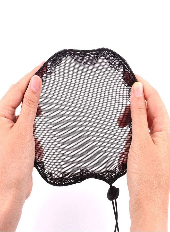 Teensery 6 Pcs Ponytail Net Stretchy Drawstring Ponytail Base Hair Net Weaving Net Cap for Women Ladies Girls (Round and Square) - Image 4