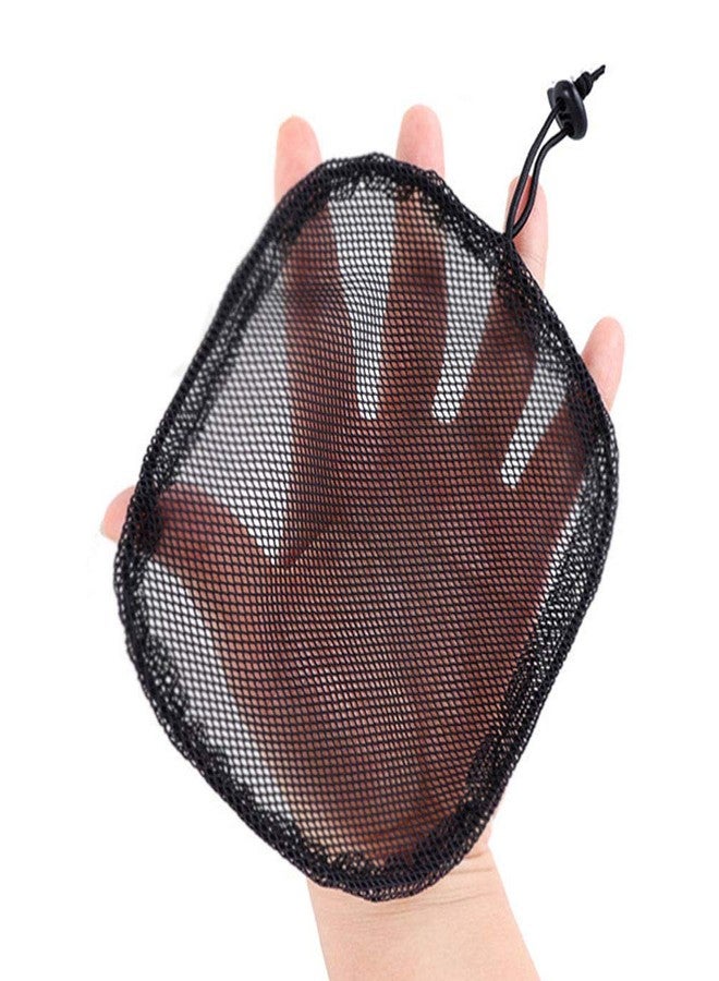 Teensery 6 Pcs Ponytail Net Stretchy Drawstring Ponytail Base Hair Net Weaving Net Cap for Women Ladies Girls (Round and Square) - Image 3
