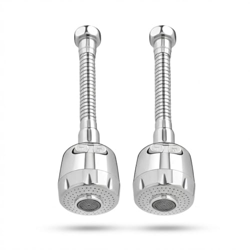 KAMAL SPR-0784-S2 Stainless Steel 304 Extension Spout Faucet – 360° Flexible Rotation | Dual Flow Switch Mode | Heavy-Duty Brass Connector | Durable Spout | Set of 2 | Spout Installation - Image 1
