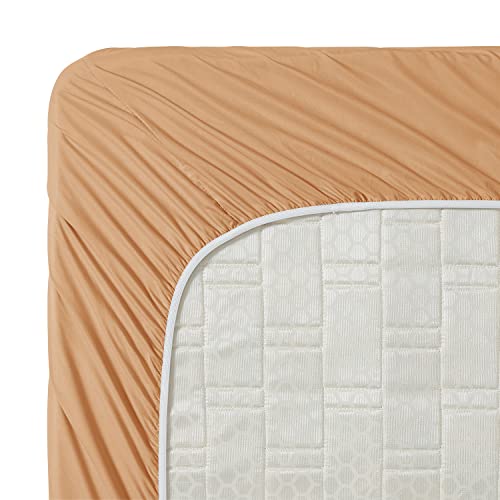 Clara Clark 1800 Premier Series 4pc Bed Sheet Set - King, Mocha Light Brown Carmel - Image 5