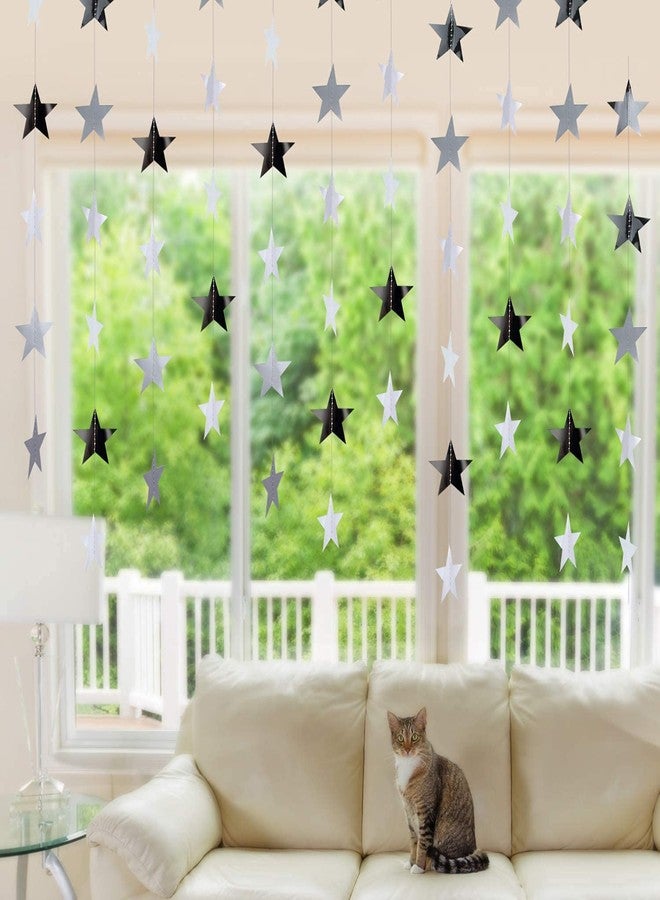 Happy Space - 13ft Shiny Silver Star Banner, Paper Streamer, Bunting for Birthday, Anniversary, Wedding Shower, Baby Shower, Christmas - Image 4