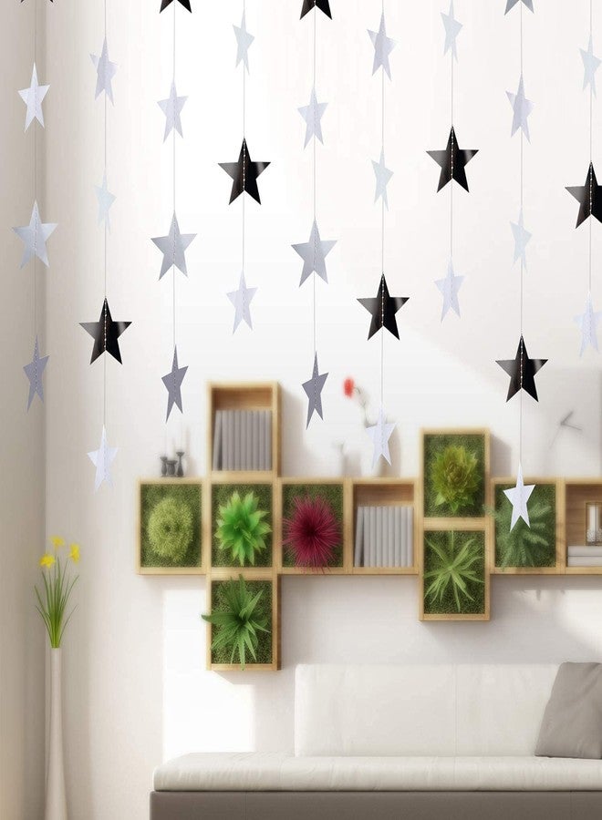 Happy Space - 13ft Shiny Silver Star Banner, Paper Streamer, Bunting for Birthday, Anniversary, Wedding Shower, Baby Shower, Christmas - Image 5