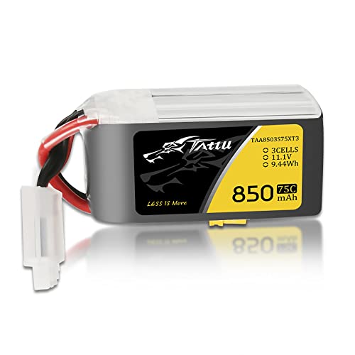 TATTU 11.1V 850mAh 75C 3S LiPo Battery Pack with XT30 Plug for 150 &180 Size Quadcopters - Image 1
