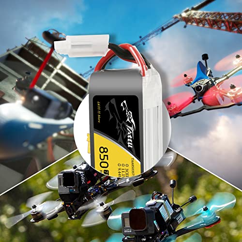 TATTU 11.1V 850mAh 75C 3S LiPo Battery Pack with XT30 Plug for 150 &180 Size Quadcopters - Image 5