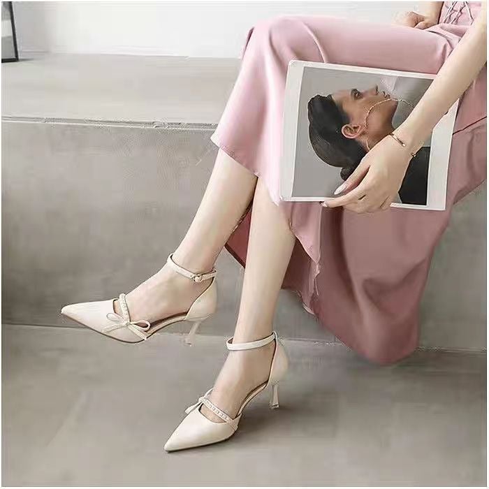 Dopamine All-match Pure Desire High-heeled Shoes for Women 2024 Summer Chanel Style Dress Single-layer Shoes with Fashion Shoes for Women - Image 5